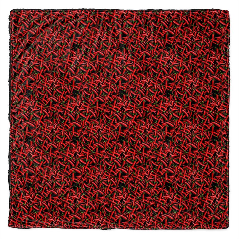 Red Chili Peppers Pattern Throw