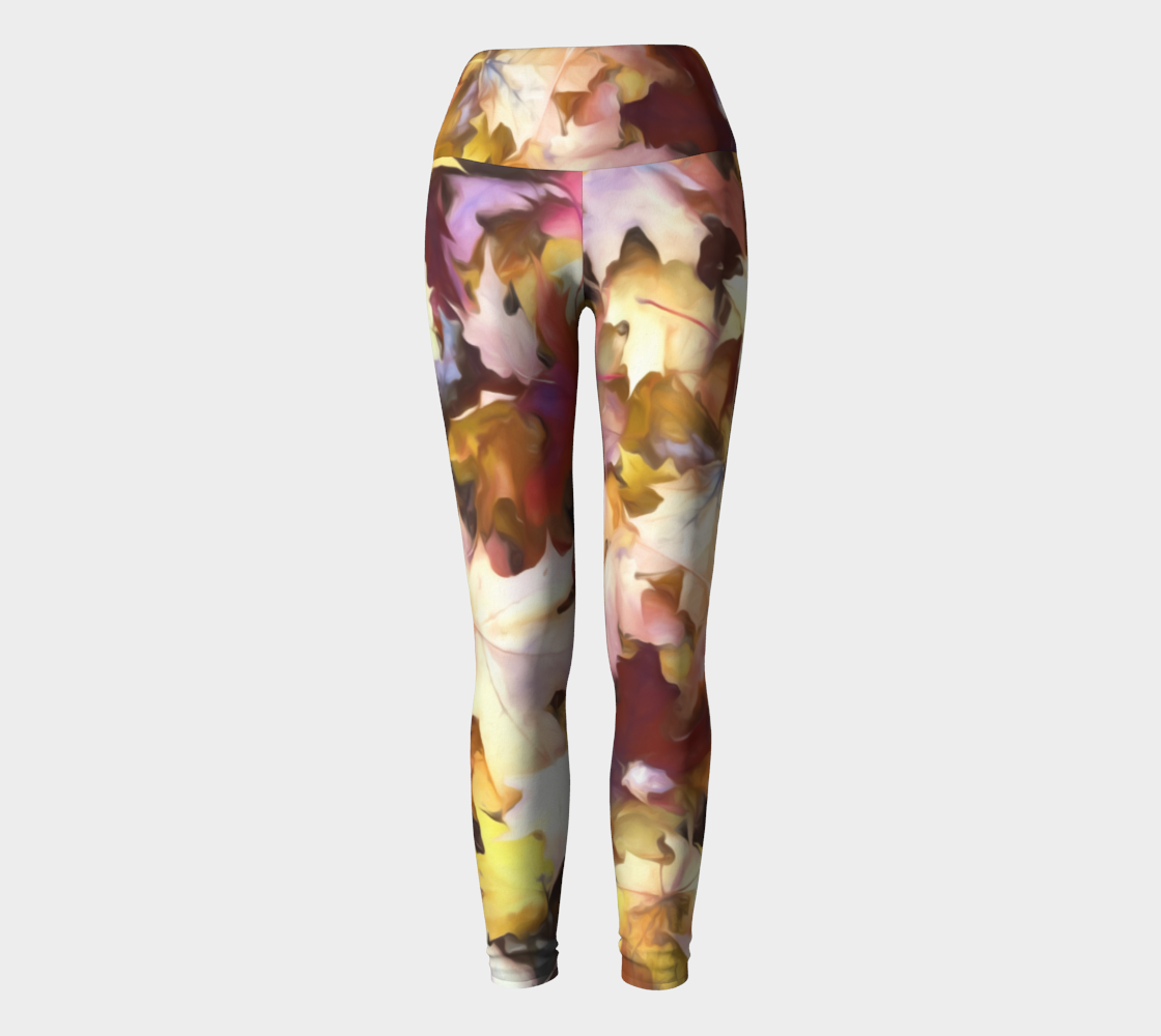 Fall Leaves Bright Yoga Leggings