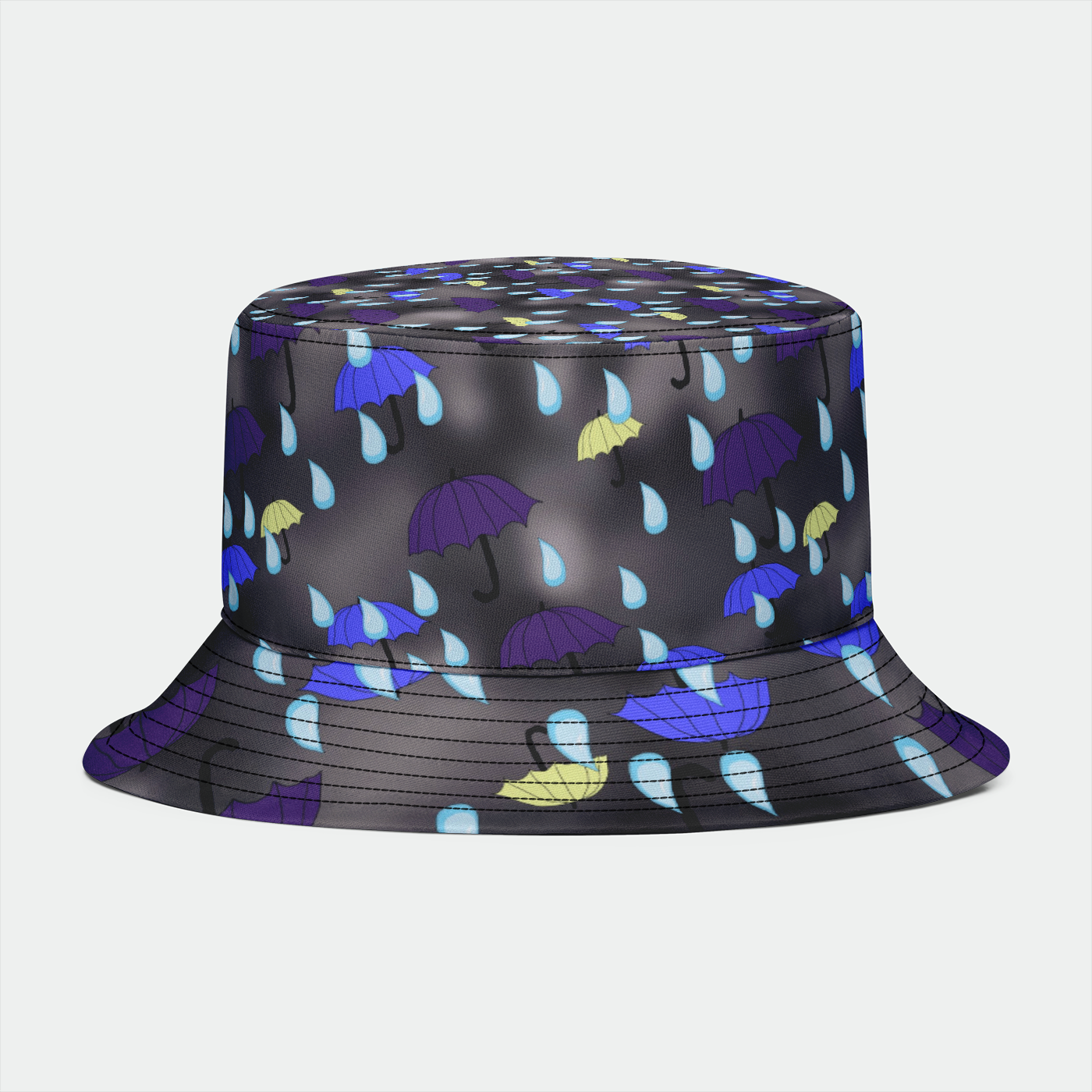 Rain and Umbrellas Bucket Hat