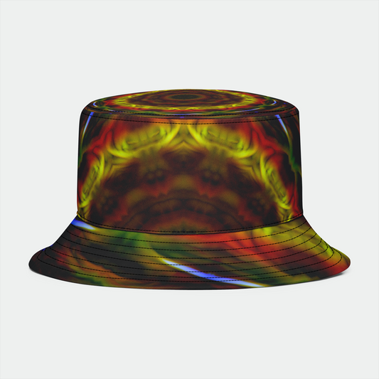 Soft Red Yellow Kaleidoscope Bucket Hat