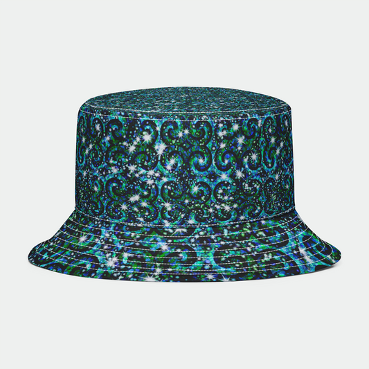 Blue Sparkle Swirl Bucket Hat