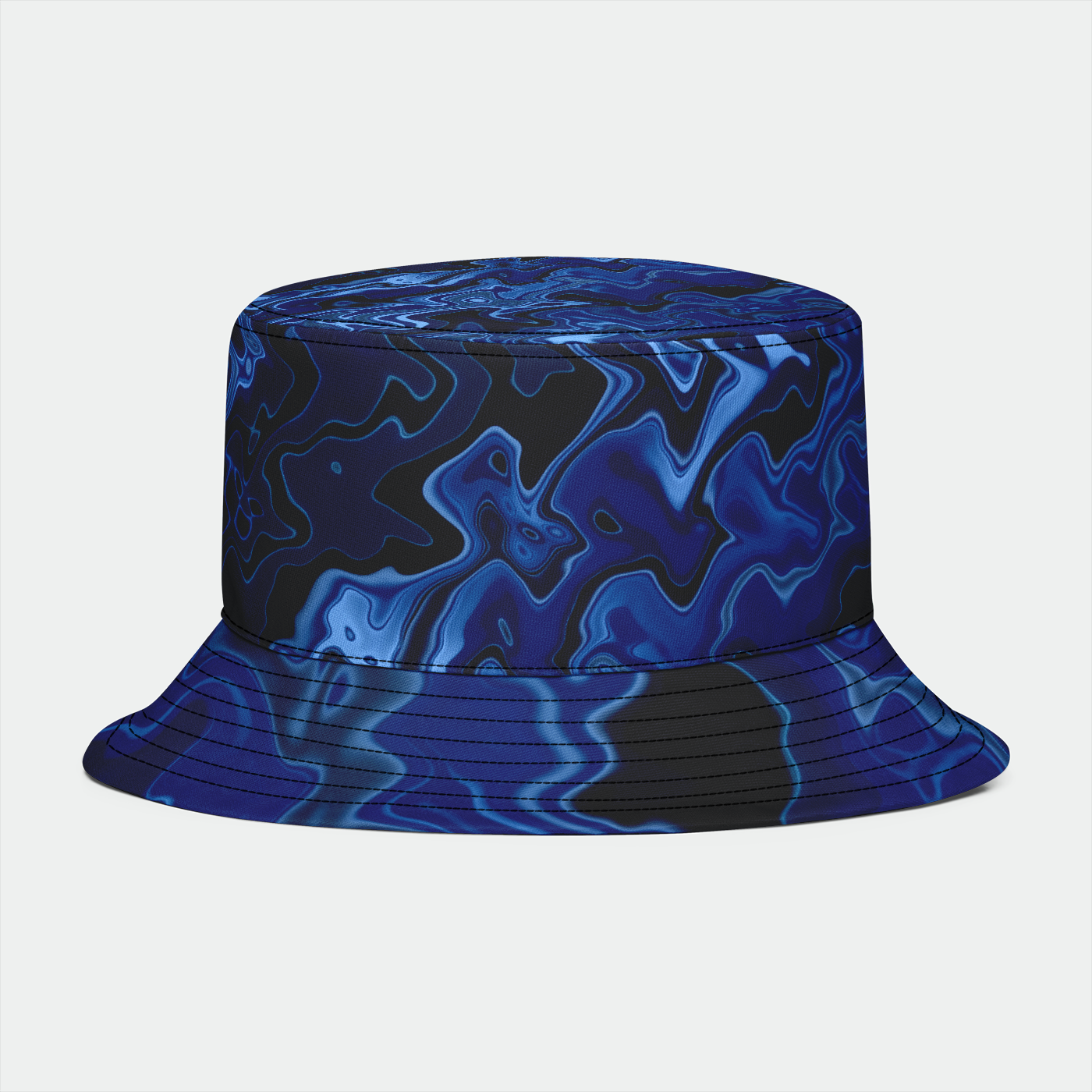 Melted Blue Chrome Bucket Hat