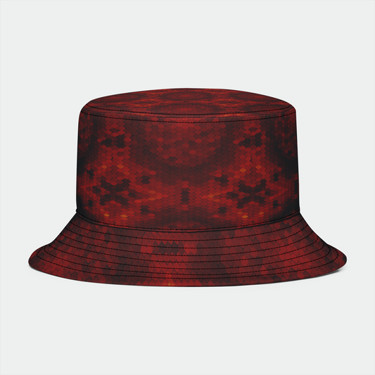 Orange and Red Dragon Scales Bucket Hat