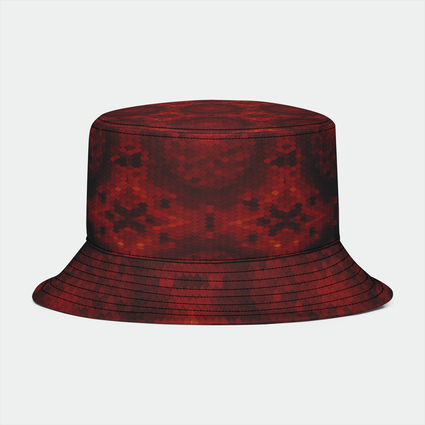 Orange and Red Dragon Scales Bucket Hat