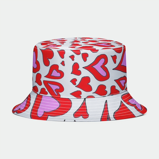 Hearts Drawing Bucket Hat