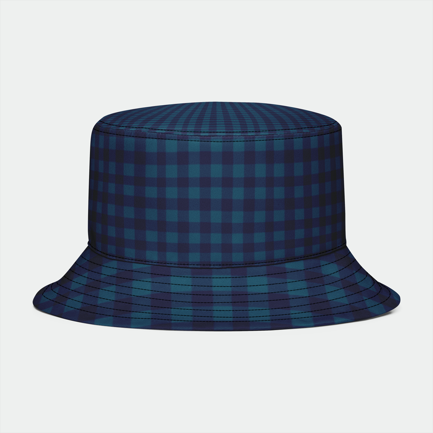 Blue Gingham Bucket Hat