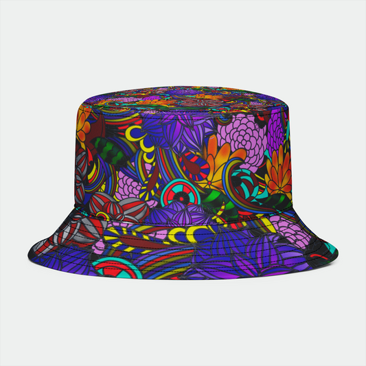 Flowers and Rainbows Bucket Hat