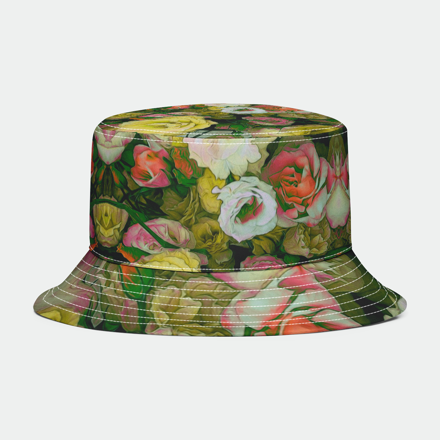 Yellow Flower Kaleidoscope Bucket Hat