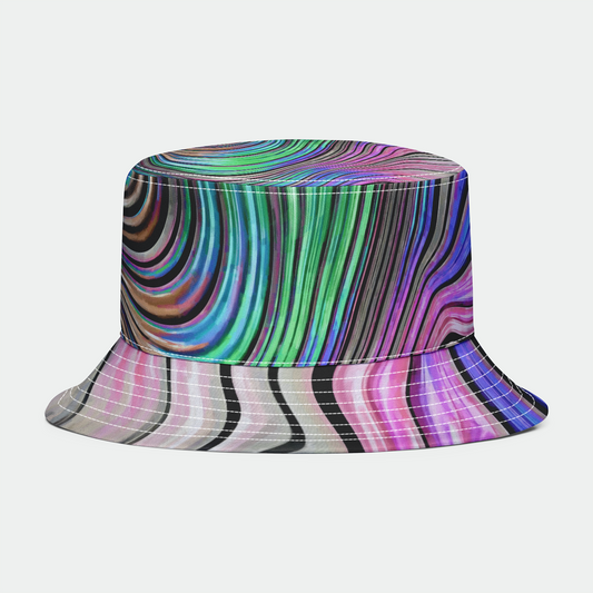 Pastel Pearl Wave Bucket Hat