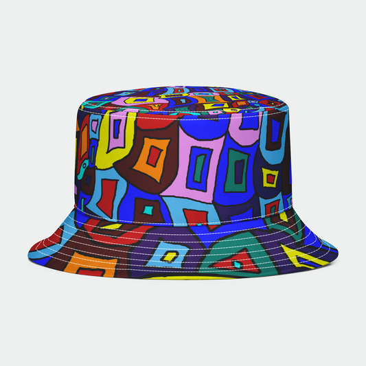 Wavy Square  Bucket Hat