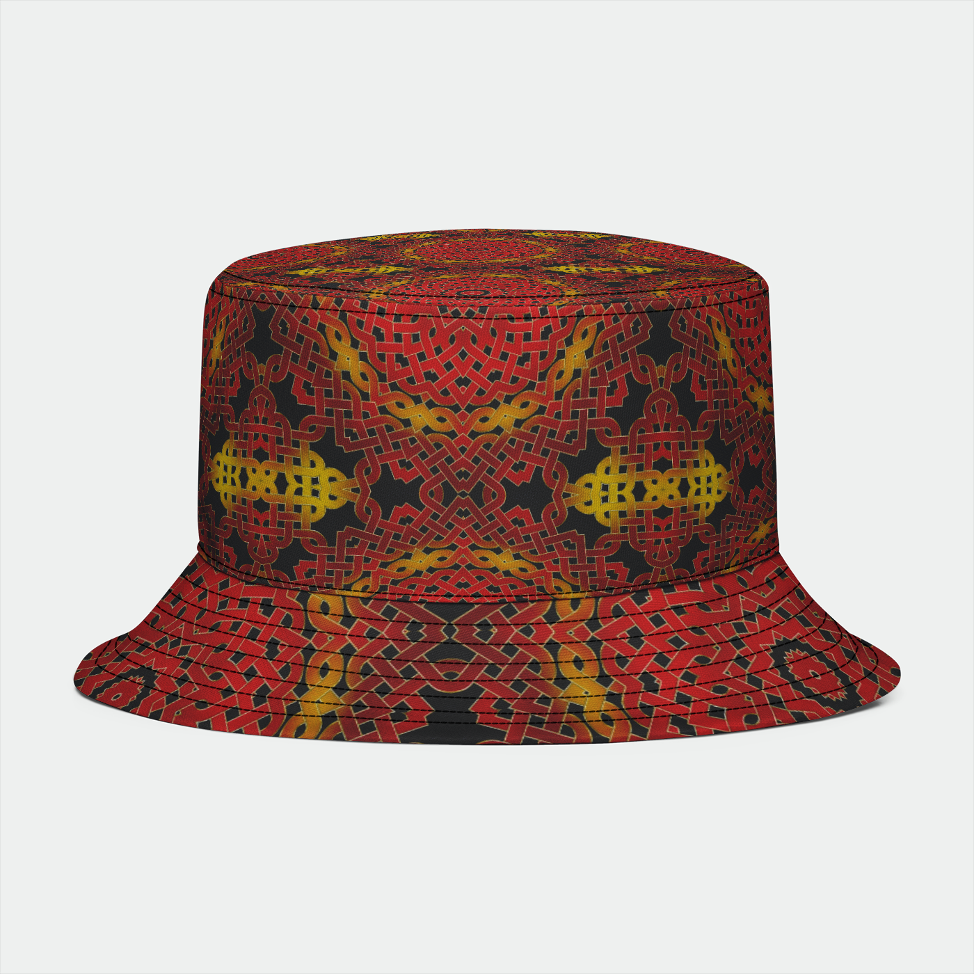 Celtic Orange Spiral Bucket Hat