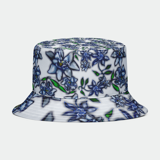 Gardenias On White Bucket Hat