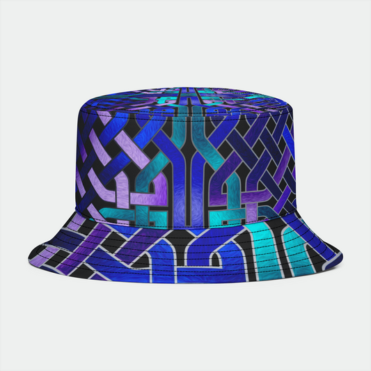 Blue Celtic Knot Square Bucket Hat