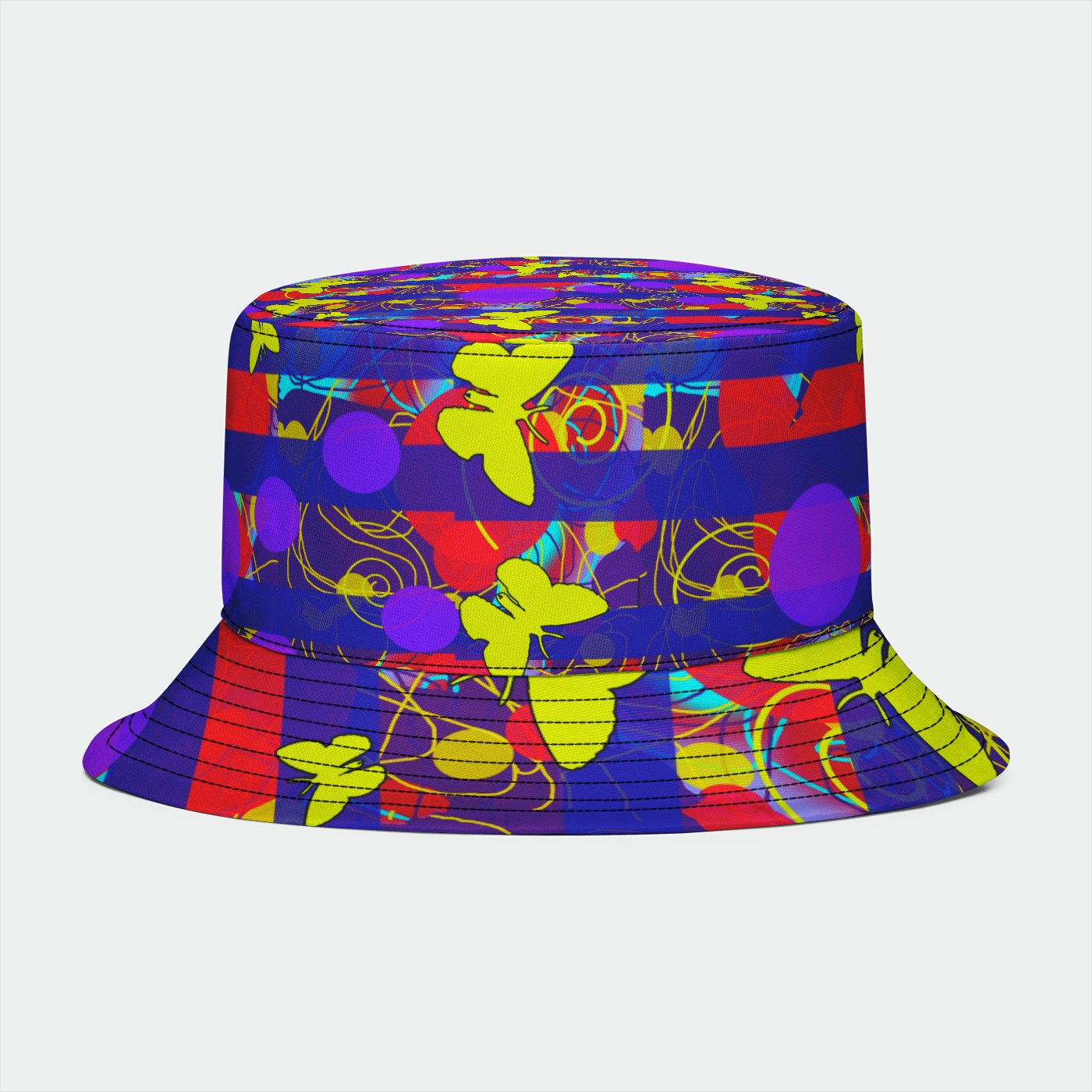 Happy Spring Pattern Bucket Hat