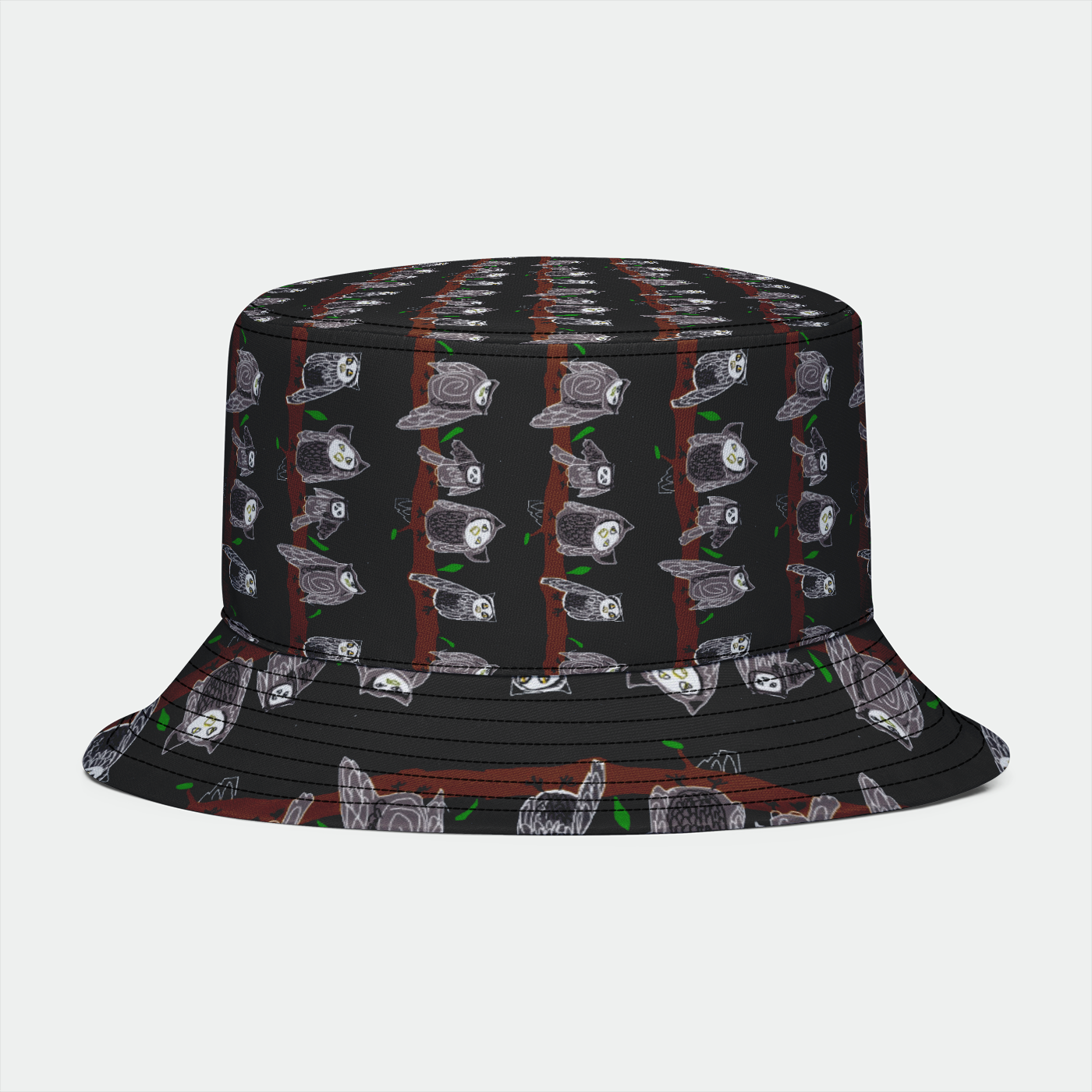 Cute Owl Pattern Bucket Hat