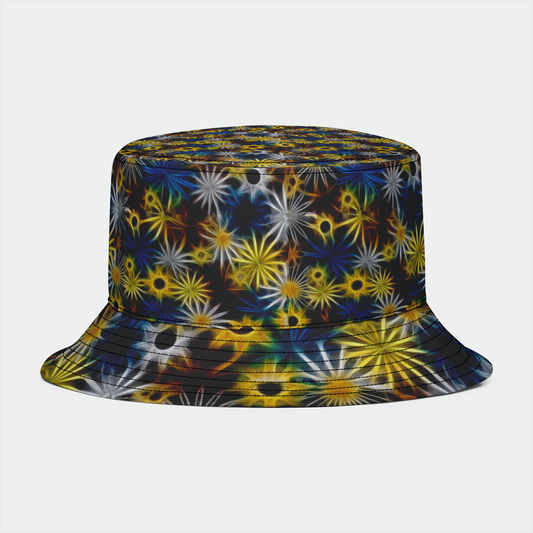 Blue and Yellow Daisies Bucket Hat