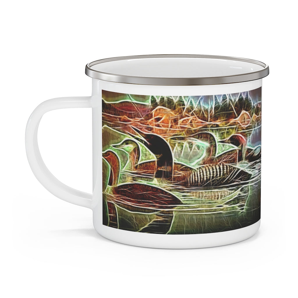 Loons Enamel Camping Mug