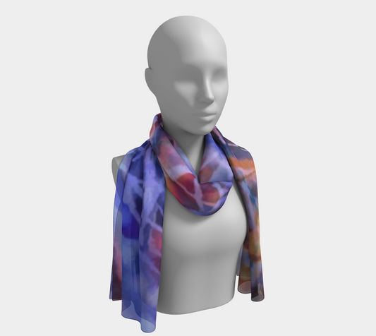 Coffee Cup Abstract Long Scarf