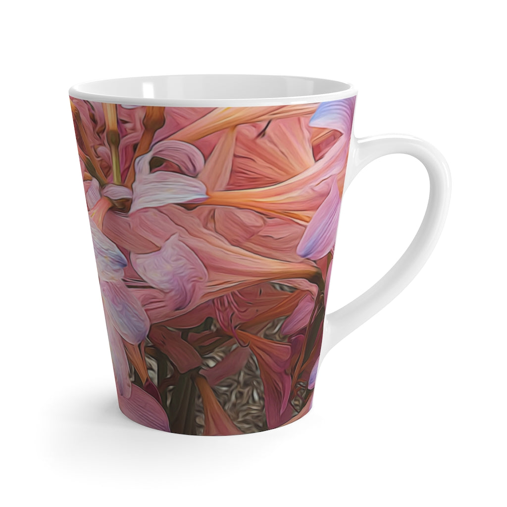 Pink Amaryllis Latte Mug