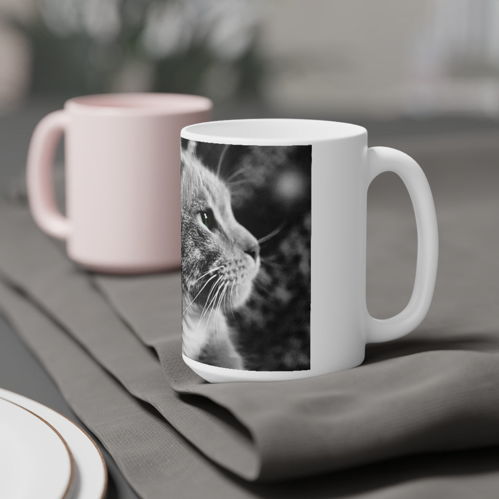 Marley Cat In Black and White Ceramic Mugs (11oz\15oz\20oz)