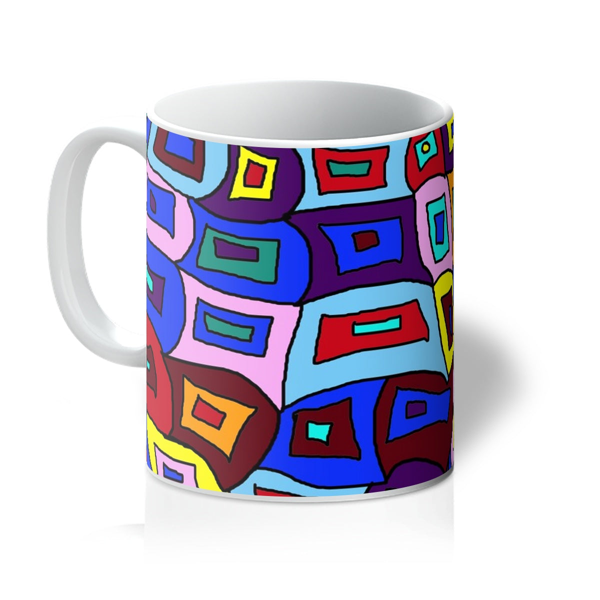 Wavy Square Pattern Mug