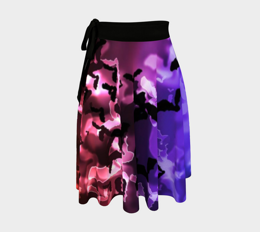 Bokeh Light Bats Wrap Skirt