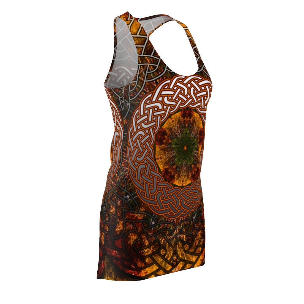 Fall Celtic Knot Women's Cut & Sew Racerback Dress