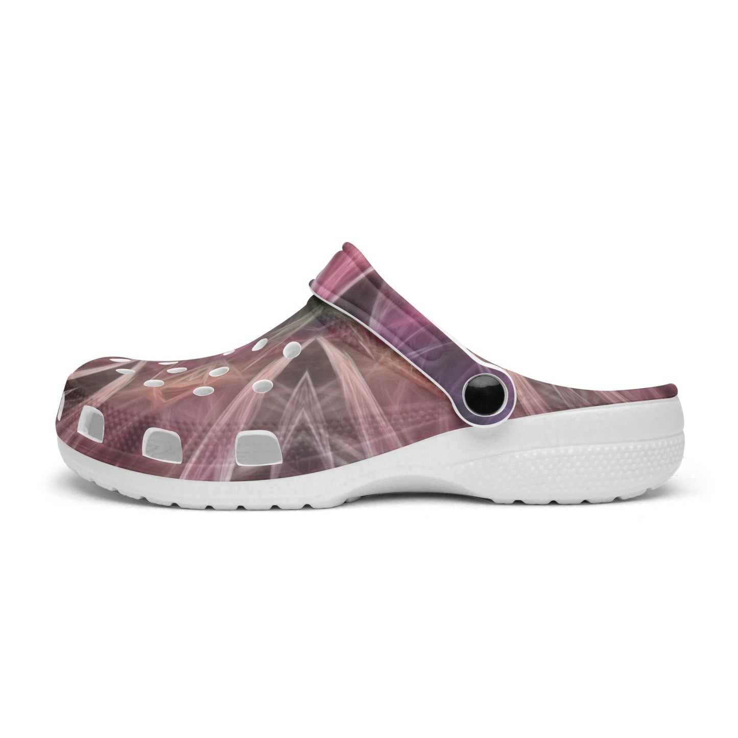 Pink Purple Kaleidoscope 413. All Over Printed Clogs