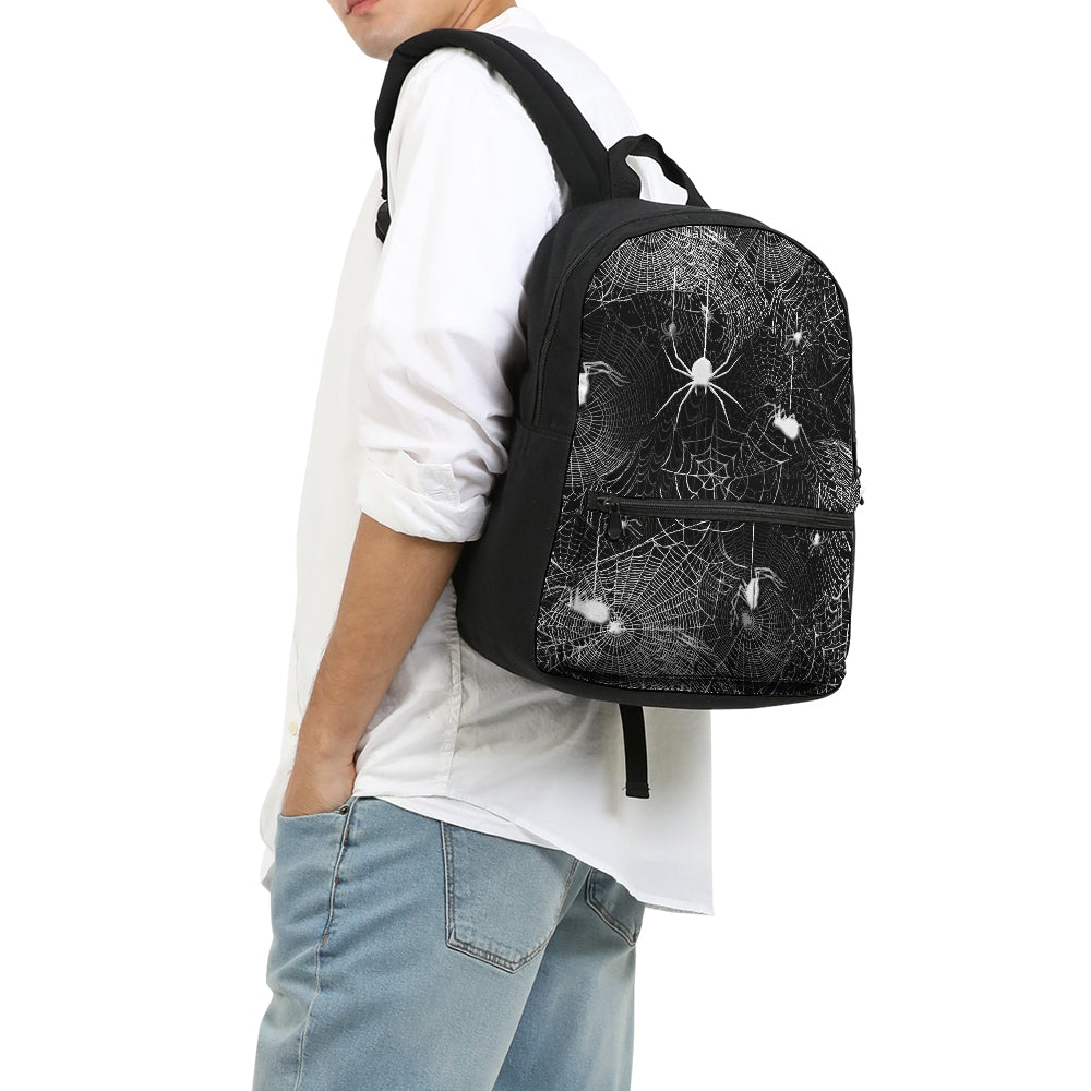 Spider Webs Small Canvas Backpack