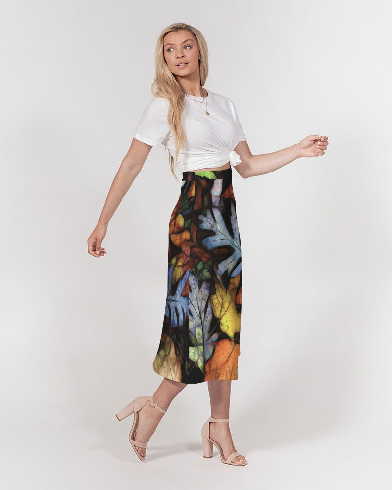 Mid October Leaves Women's A-Line Midi Skirt