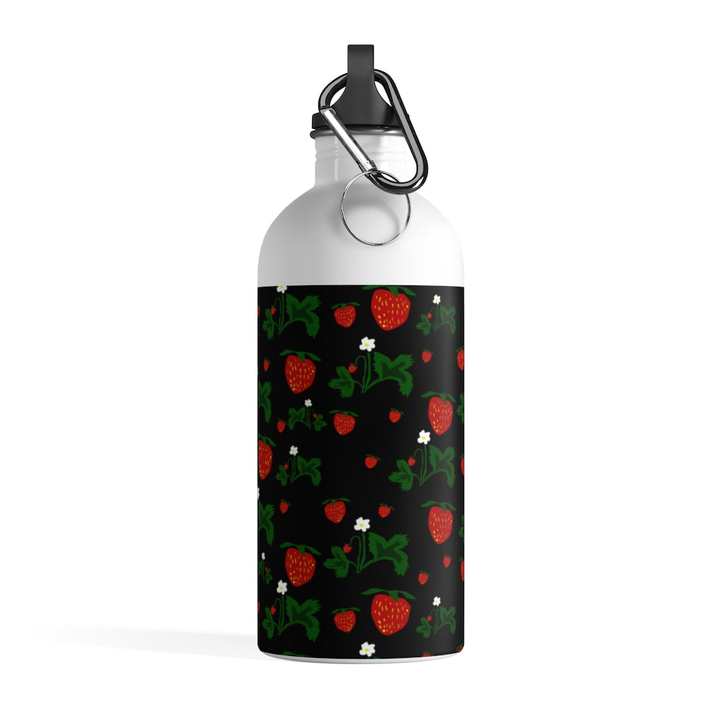 Wild Strawberries Stainless Steel Water Bottle