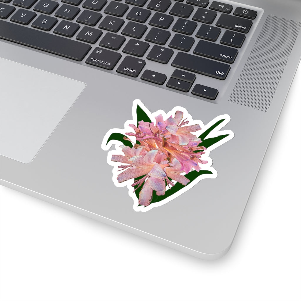 Pink Amaryllis Kiss-Cut Stickers