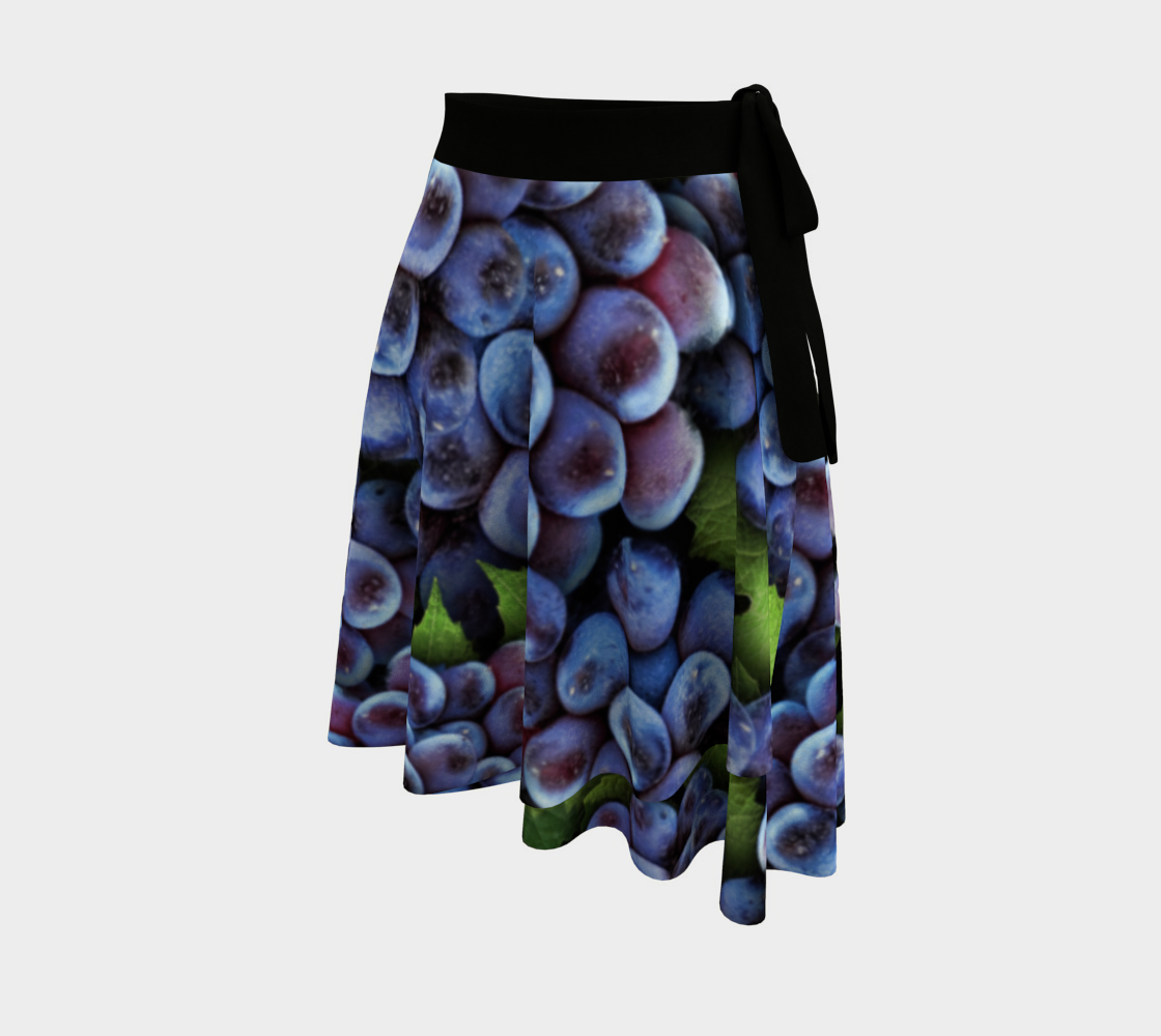 Grapes Pattern Wrap Skirt