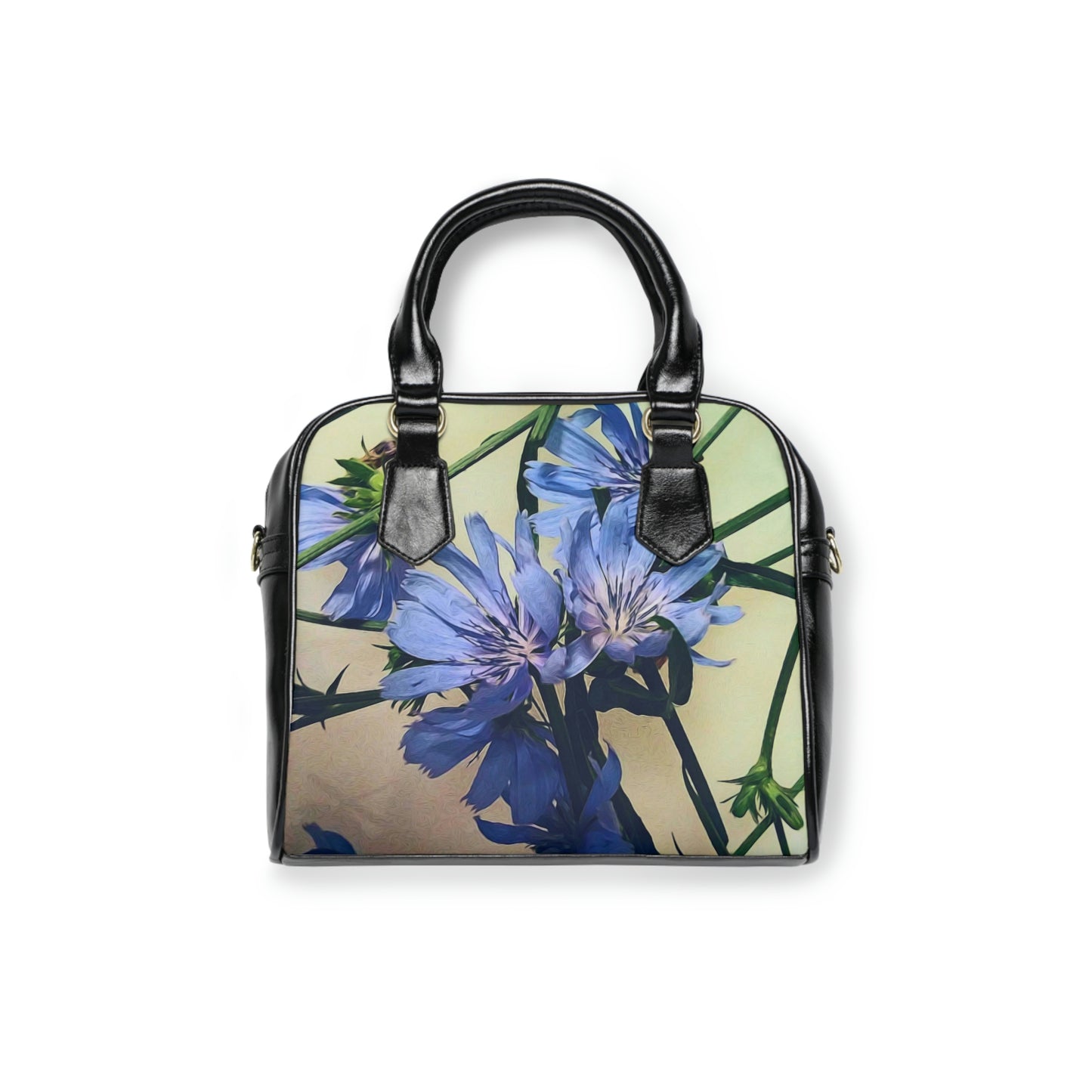 Blue Wildflowers Shoulder Handbag