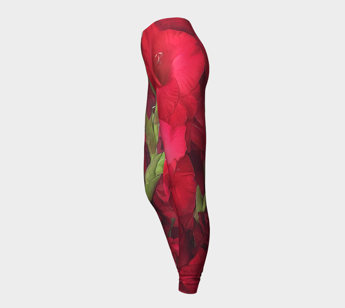 Red Gladiolas Leggings