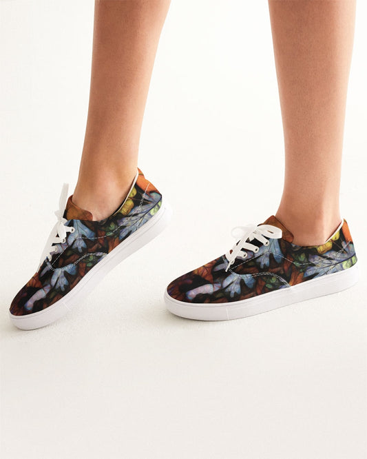 Mid October Leaves Women's Lace Up Canvas Shoe