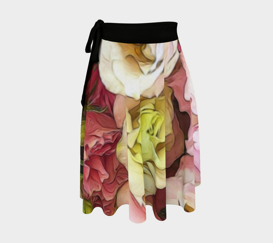 Pink Lisianthus Wrap Skirt