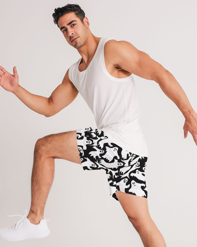 Ghosts Pattern Men's Jogger Shorts