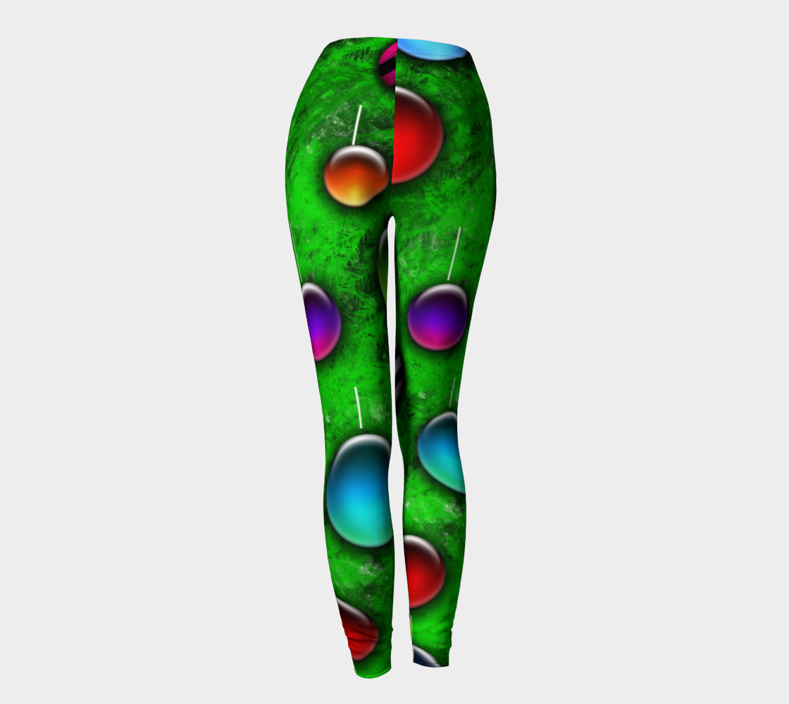 Vivid Glass Ornaments Christmas Leggings