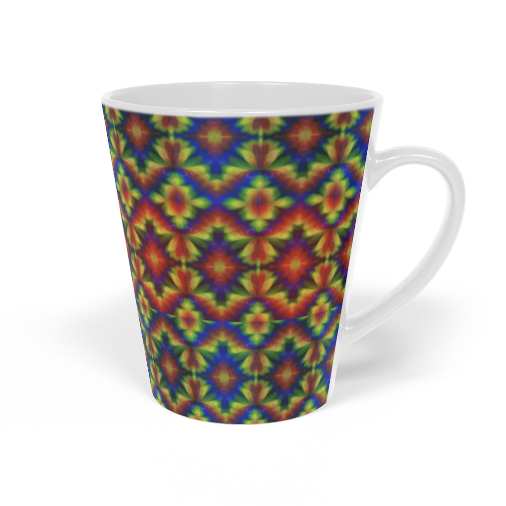 Carnival Kaleidoscope Latte Mug, 12oz