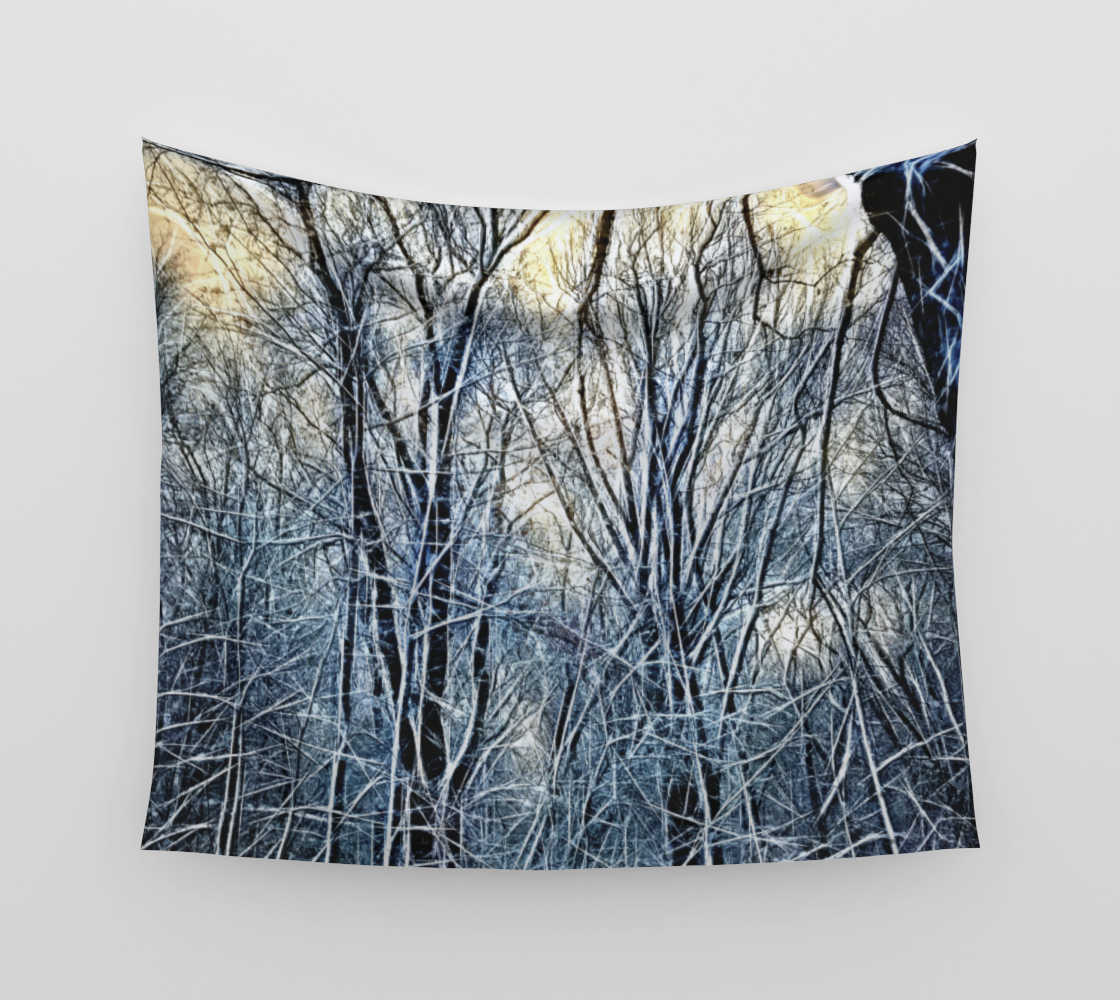 4 Oclock Winter Landscape Tapestry