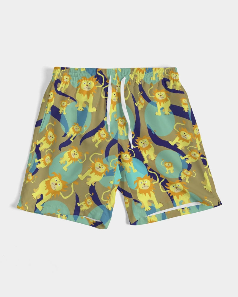 Lion Pattern Men's Swim Trunk