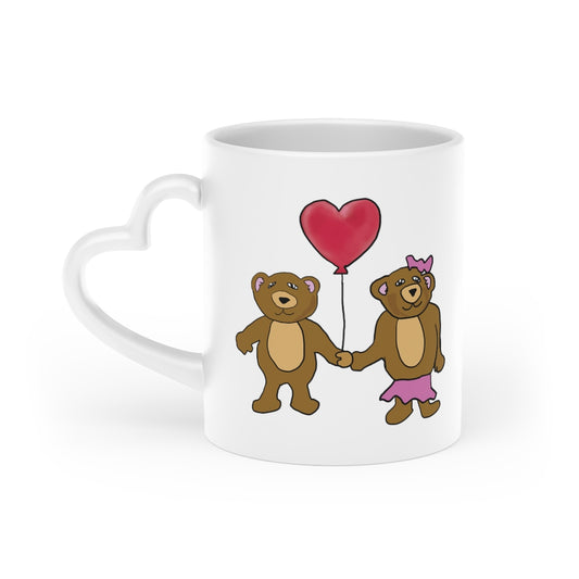 Teddy Bear Valentine Heart-Shaped Mug