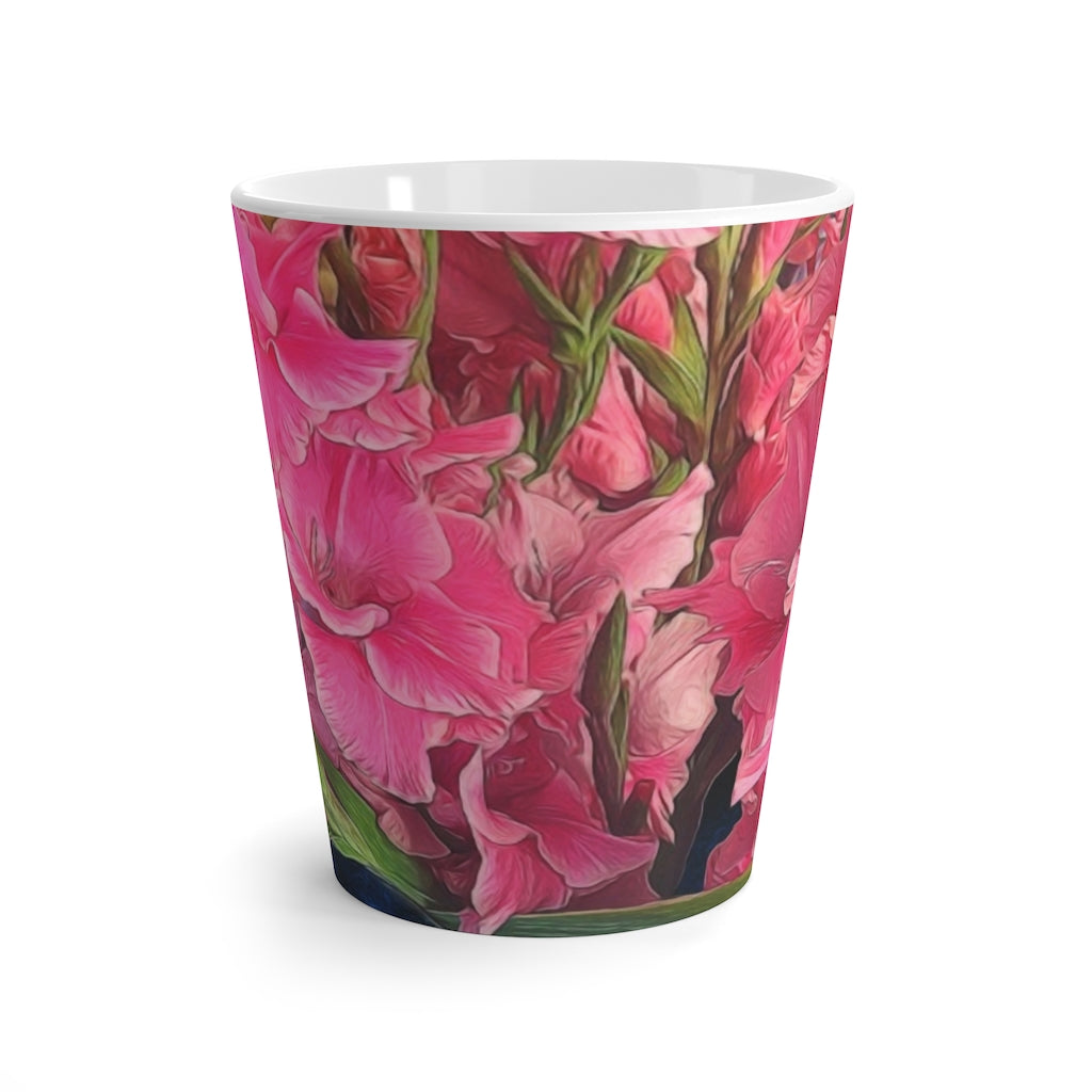 Pink Gladiolas Latte mug