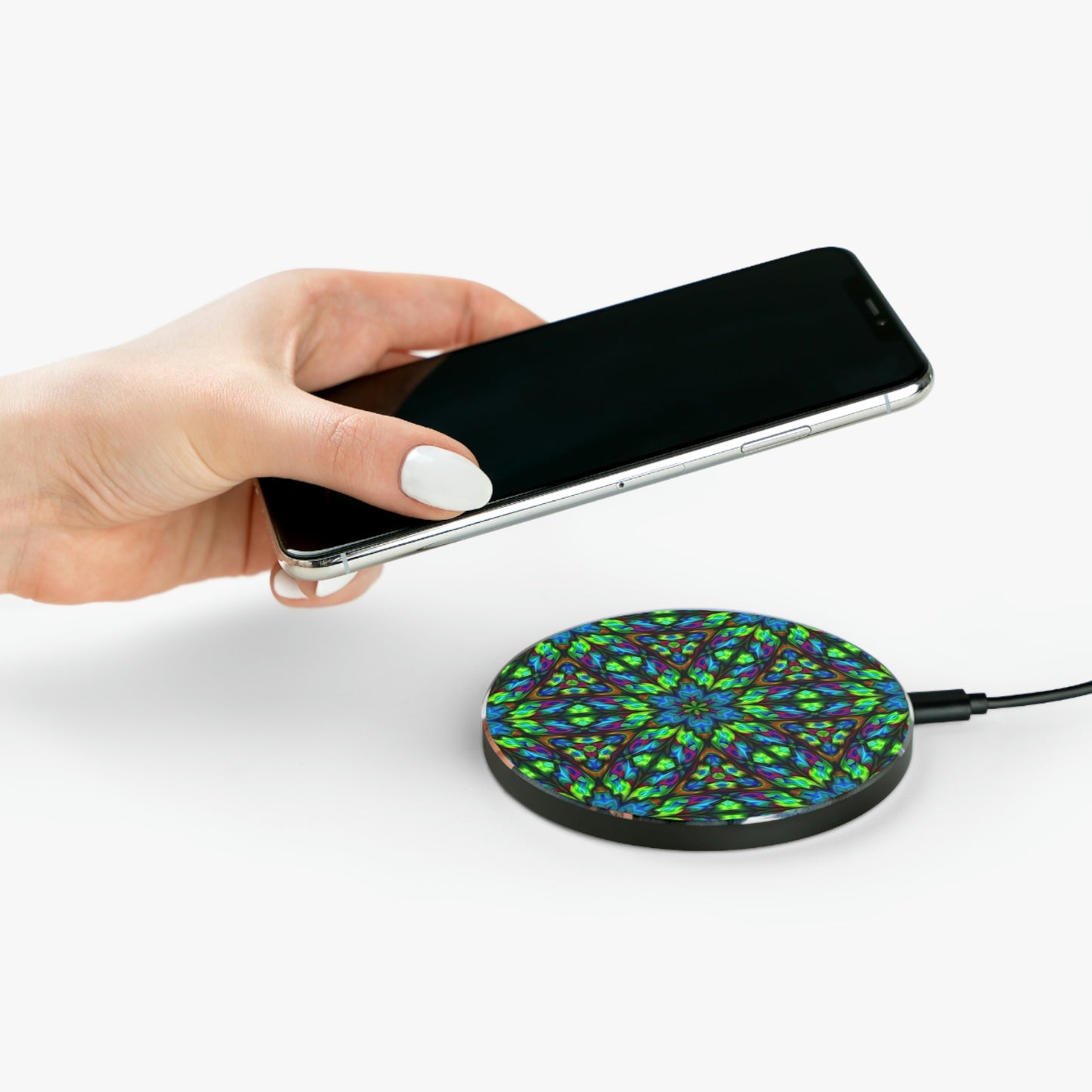 Blue Green Kaleidoscope Wireless Charger