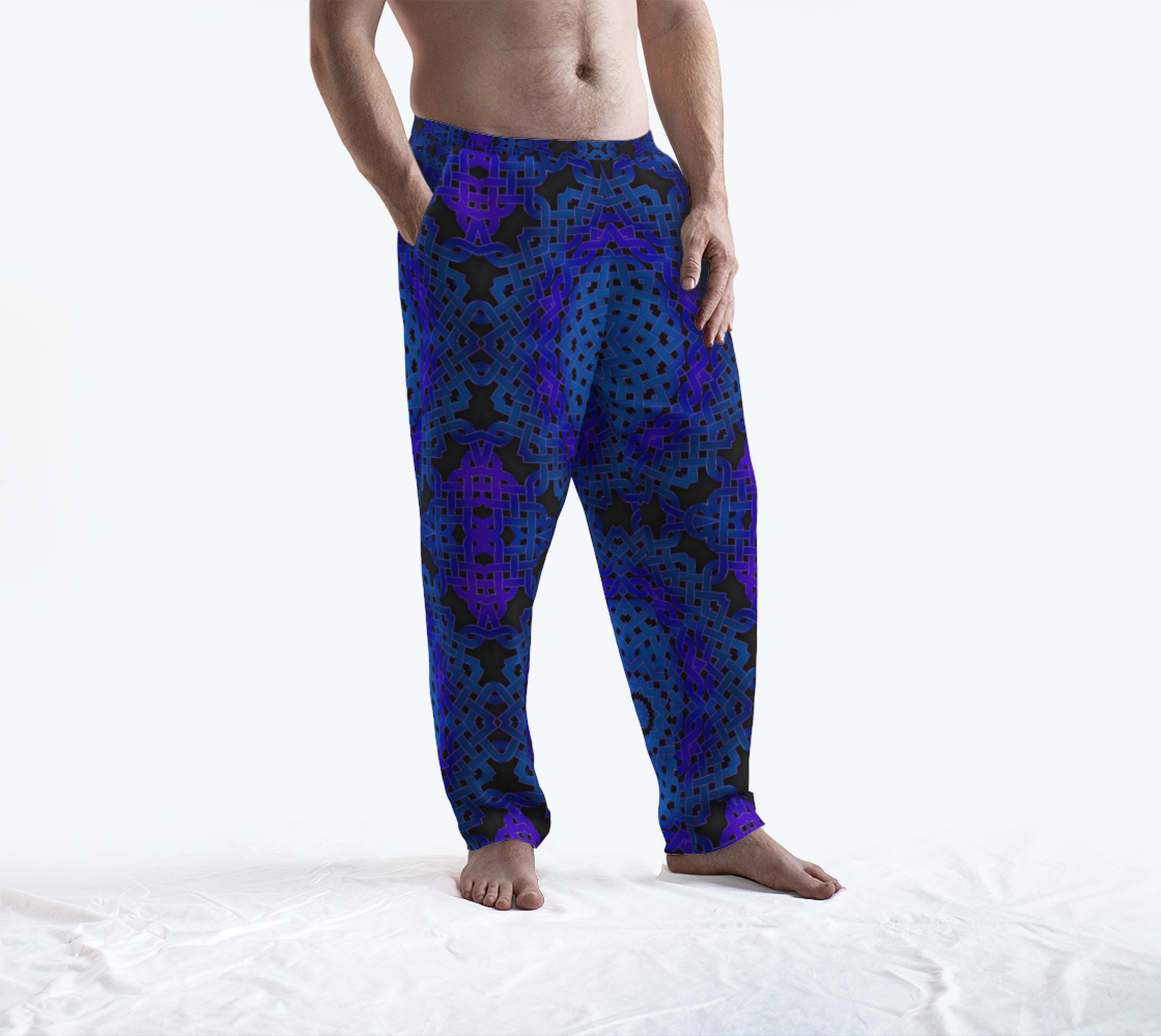 Blue Celtic Knot Kaleidoscope Lounge Pants