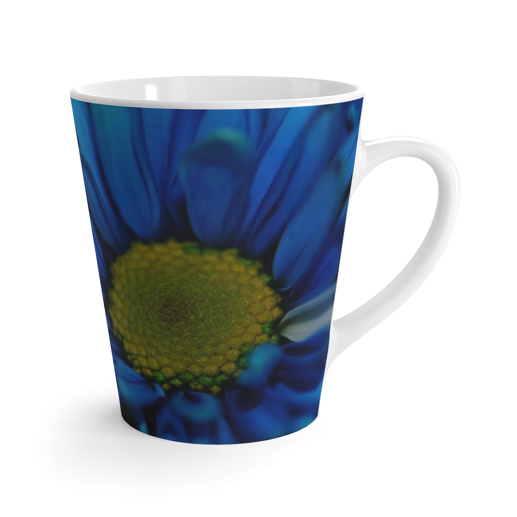 Blue Daisy Latte mug