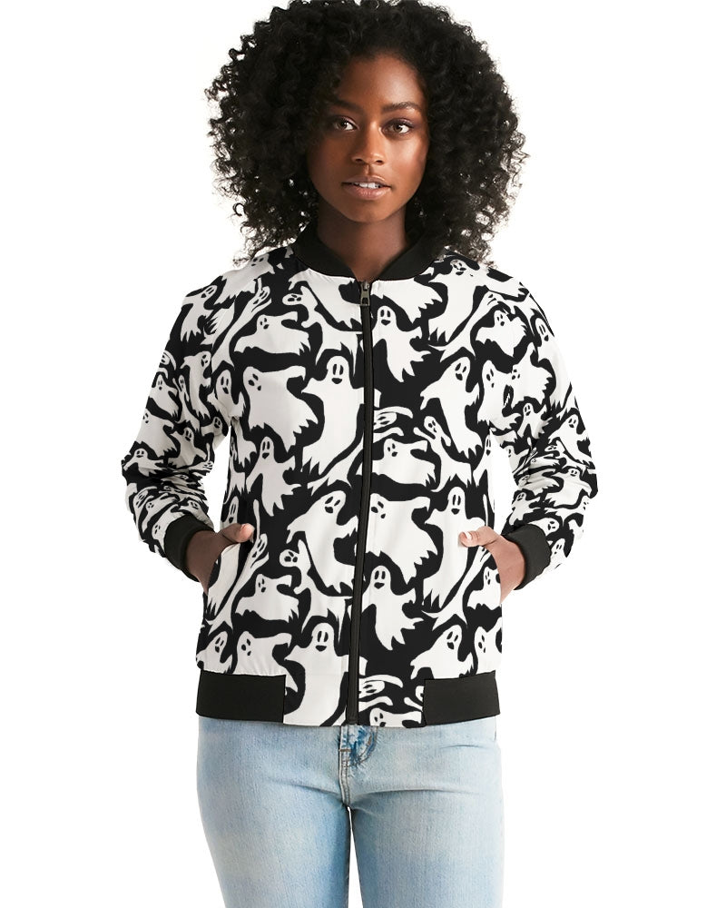 Ghosts Pattern Women's Bomber Jacket