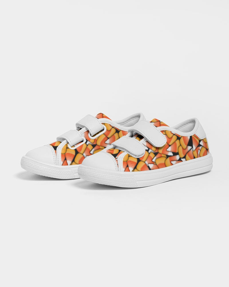 Candy Corn Pattern Kids Velcro Sneaker