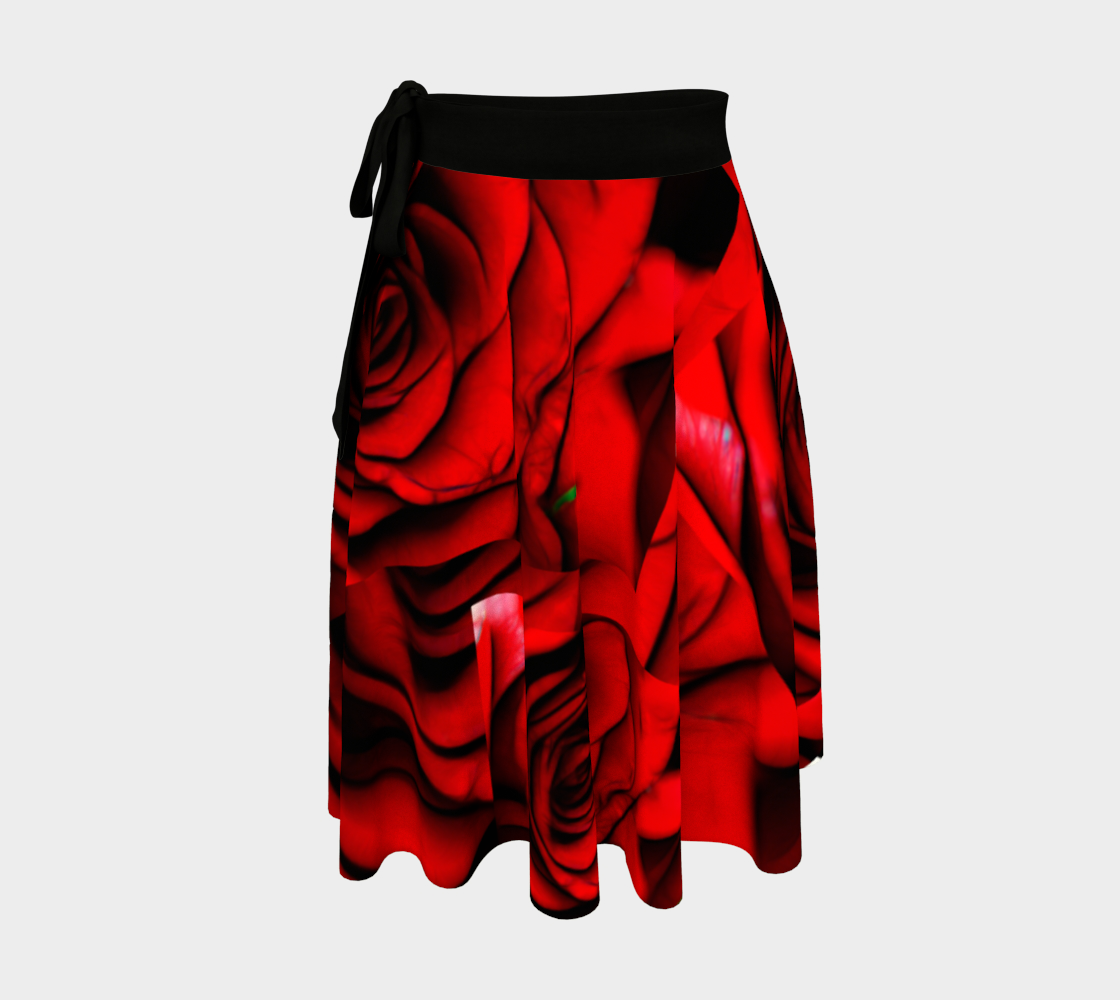 Reddest Rose Wrap Skirt